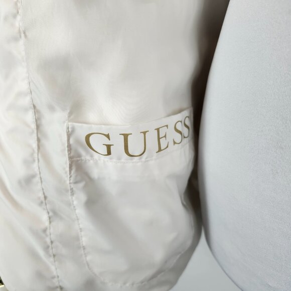 Guess Los Angeles White Down Jacket with Hood Size L/G - Picture 12 of 16